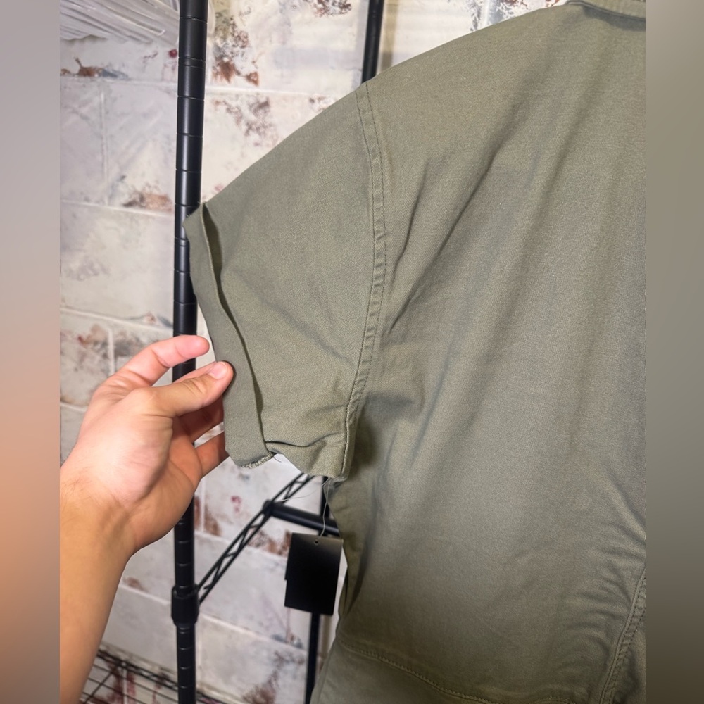 Celebrity Pink Olive Button-Up Jumpsuit - Picture 6 of 9